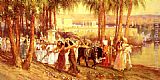 Frederick Arthur Bridgman Famous Paintings - An Egyptian Procession